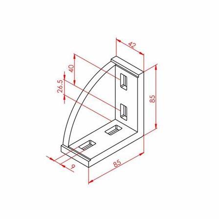 45X90 Uzun Köşe Bağlantı