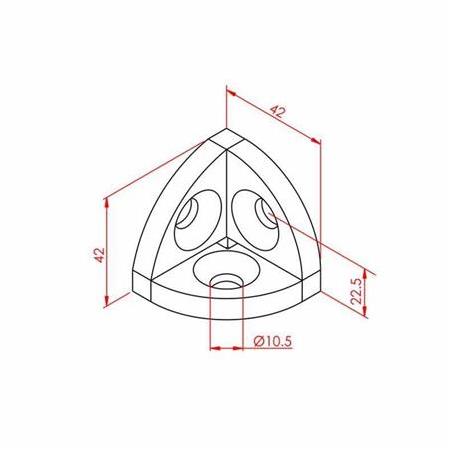 Raidüslü Köşe Bağlantı 45X45 K10