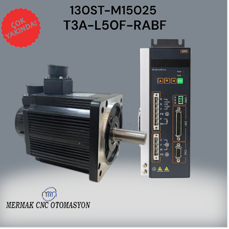 3.8KW Servo Motor Seti 130ST-M15025 T3a-L50F-RABF