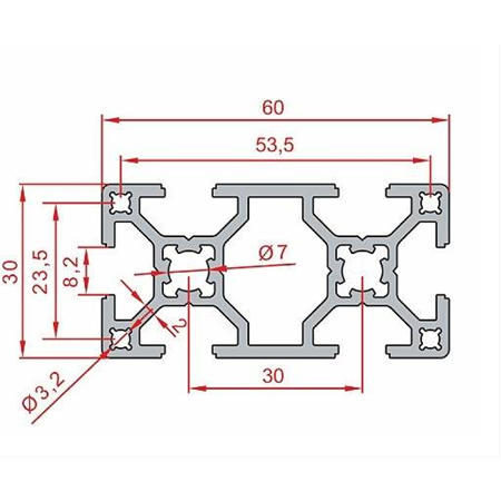 30X60 Sigma Profil 8 Kanal