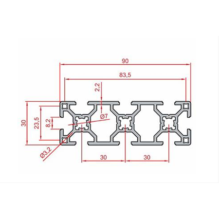 30X90 Sigma Profil 8 Kanal