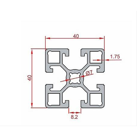 40X40 Sigma Profil 8 Kanal Hafif Tip