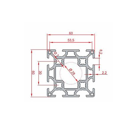 60X60 Sigma Profil 8 Kanal