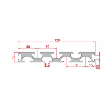 15X120 Yüzey Kaplama Sigma Profil 8 Kanal Toptan