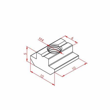 T Kanal Somunu M4 20X20 K6
