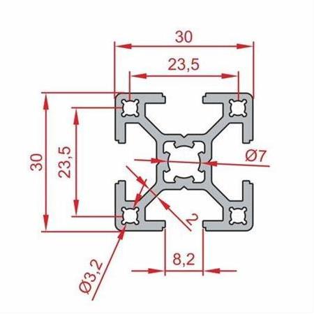 30X30 Sigma Profil 8 Kanal