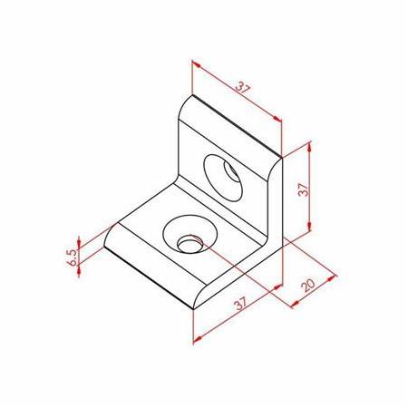 40X40 Düz Köşe Bağlantı