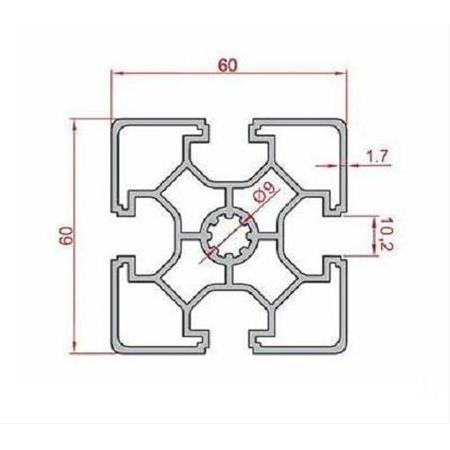 60X60 Sigma Profil 10 Kanal