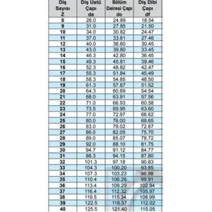 1/2 Zincir Dişli 08 B1-15