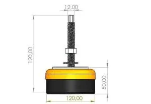 120 Lik M12x1.25 Tezgah Tamponu Federli Statik Boyalı