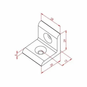 30X30 Düz Köşe Bağlantı