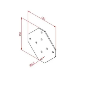 Dört Yönlü Bağlantı Sacı 40X40 K10 Çinko