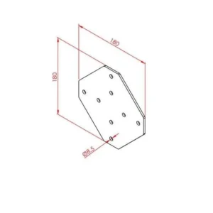 Dört Yönlü Bağlantı Sacı 45X45 K10 Çinko