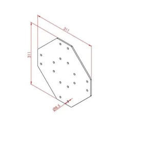 Dört Yönlü Bağlantı Sacı 90X90 K10 Çinko