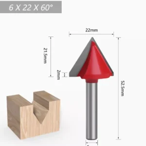 Engraving ve Yazı Ucu Bıçağı Freze 6x22x60 Derece
