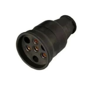 Kauçuk Topraklı Dişi Fiş 25A (Siyah) 380V