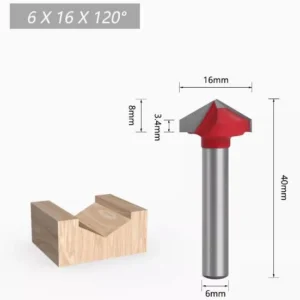 Kompozit Derz Kanal Bıçağı Freze 6x16x120 Derece