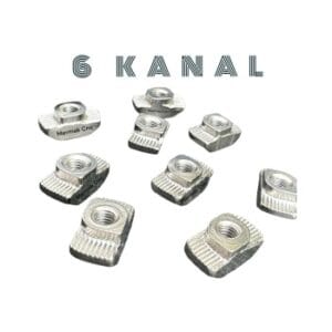 صواميل مجوفة مقاس 6