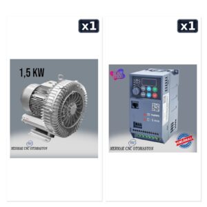 1.5 kW 210 m³/h 220V Vakum Pompası + 1.5 kW 220V İnverter Seti