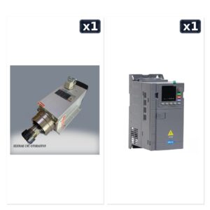 4,5 kW 18000 RPM Spindle Motor ER32 + 4 kW 220V to 380V Motor Sürücü İnverter Seti