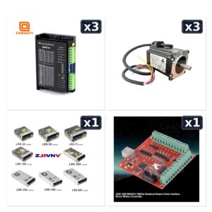 MACH3 + Step Motor + Sürücü + Güç Kaynağı Seti - 1