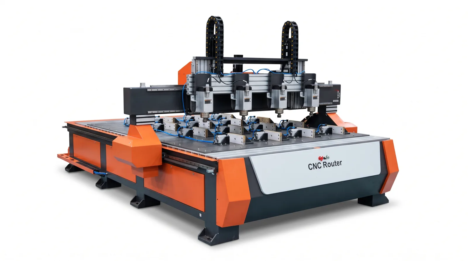 Alüminyum ve Kompozit Profil İşleme CNC Router 4200x2100 CNC Router 4 Kafalı Otomatik Havalı Mengeli