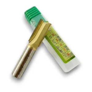 Karbür TiN Kaplı Jilet Freze S5 1/2" Sap Ø15 x 30 mm 2 Ağız