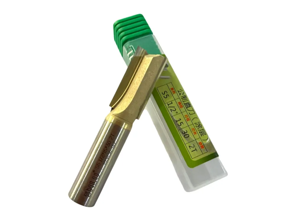 Karbür TiN Kaplı Jilet Freze S5 1/2" Sap Ø15 x 30 mm 2 Ağız
